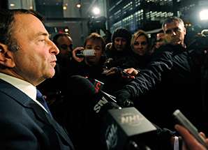 Commissioner Gary Bettman had kind words for mediator Scot Beckenbaugh.